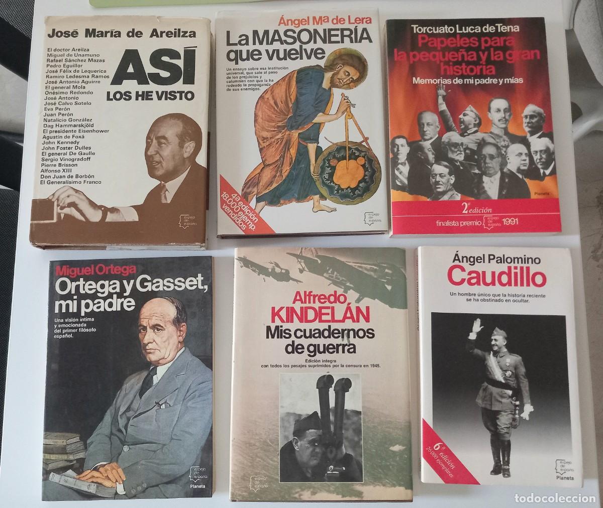 Libros de segunda mano: Lote: A. Kindel&aacute;n, T. Luca de Tena, M. Ortega, &Aacute;. Palomino, &Aacute;. M.&ordf; de Lera y J. M.&ordf; de Areilza