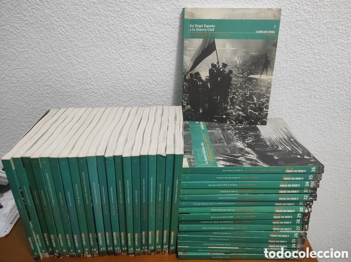 Libros de segunda mano: La Guerra Civil Espa&ntilde;ola. Mes a mes. El Mundo. 36 vol&uacute;menes. Completa