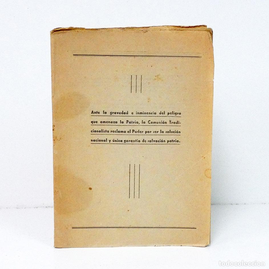 Libros de segunda mano: MANIFIESTO DE COMUNI&Oacute;N TRADICIONALISTA POR LA RESTAURACI&Oacute;N MON&Aacute;RQUICA. Madrid, noviembre de 1943
