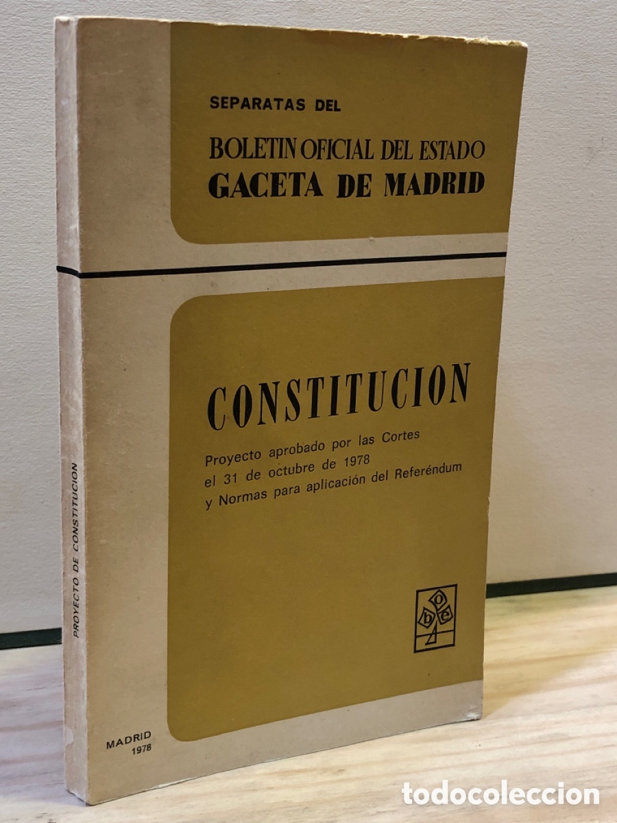 Gebrauchte B&uuml;cher: Separatas del Boletin Oficial del Estado. Gaceta de Madrid. Proyecto de Constituci&oacute;n