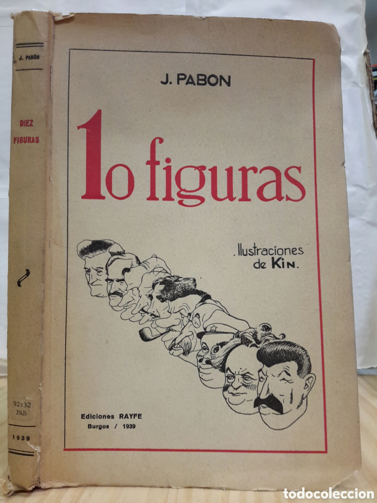 Libri di seconda mano: J.Pabon. Diez Figuras. Ilustraciones de Kin.