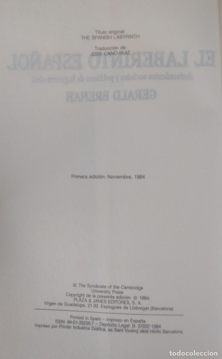 Libros de segunda mano: El laberinto espa&ntilde;ol -Brenan, Gerald - Foto 2