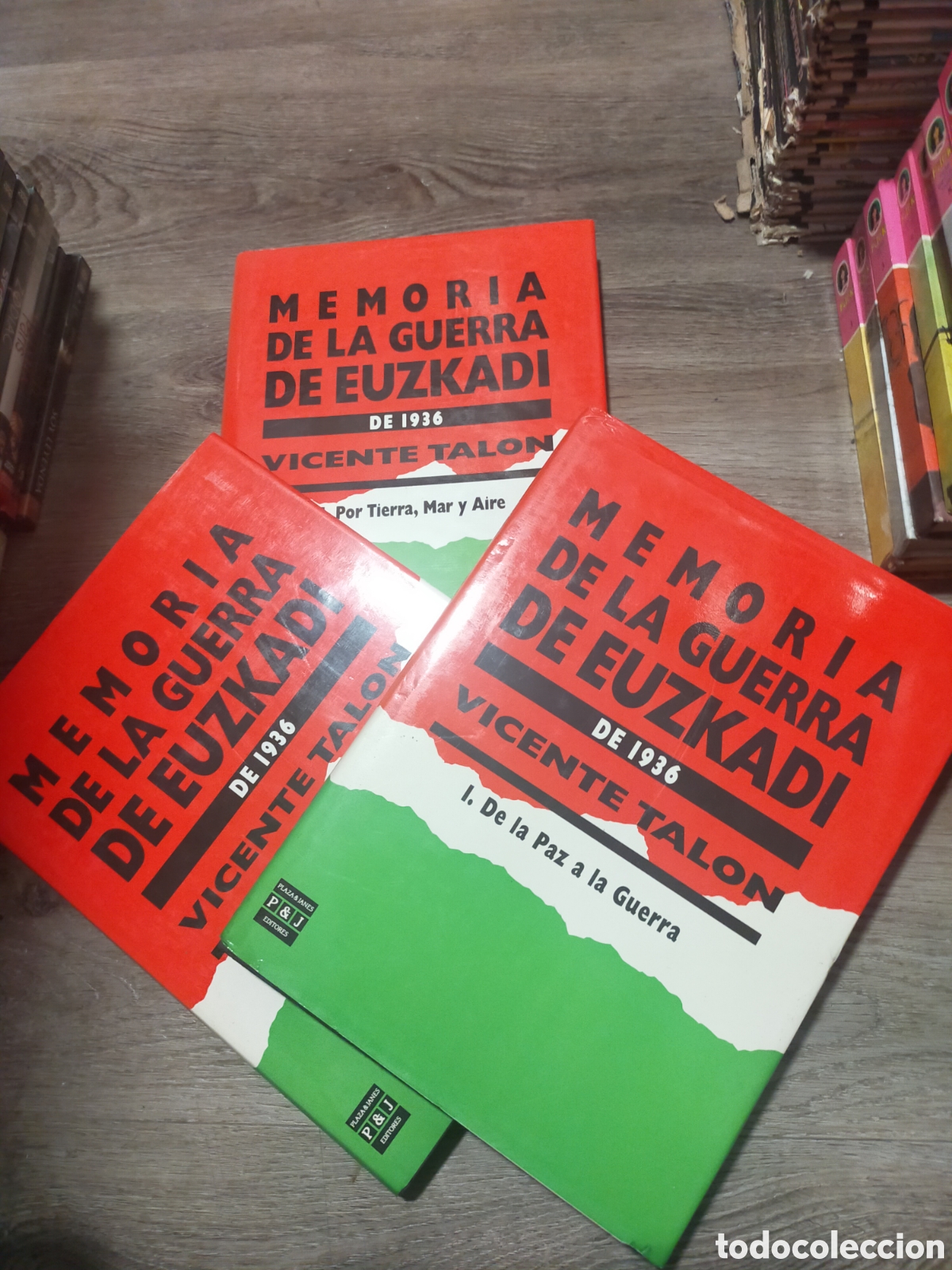Libros de segunda mano: MEMORIA DE LA GUERRA DE EUZKADI DE 1936 3 TOMOS VICENTE TALON plaza james buen estado