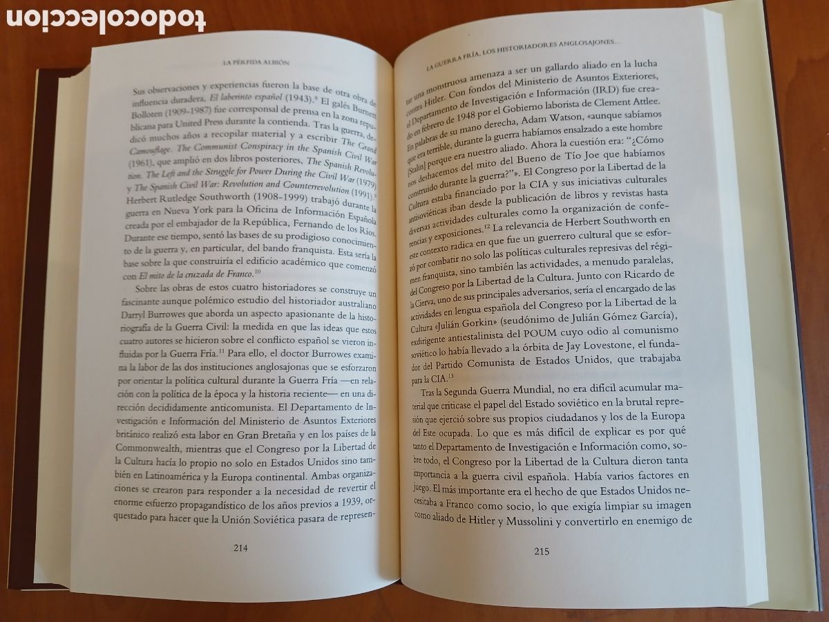 Libros de segunda mano: La P&eacute;rfida Albi&oacute;n. Paul Preston. - Foto 14
