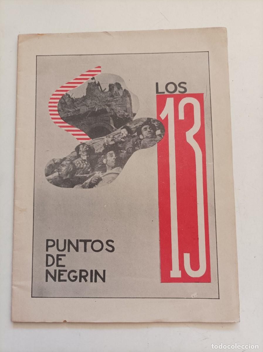 Libros de segunda mano: LOS 13 PUNTOS DE NEGR&Iacute;N. Folleto de propaganda de guerra de la Falange, 1938. Guerra Civil Espa&ntilde;ola