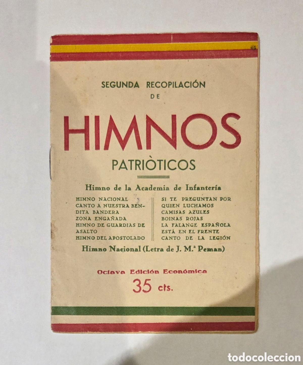 Second hand books: Segunda recopilaci&oacute;n de Himnos Patri&oacute;ticos.