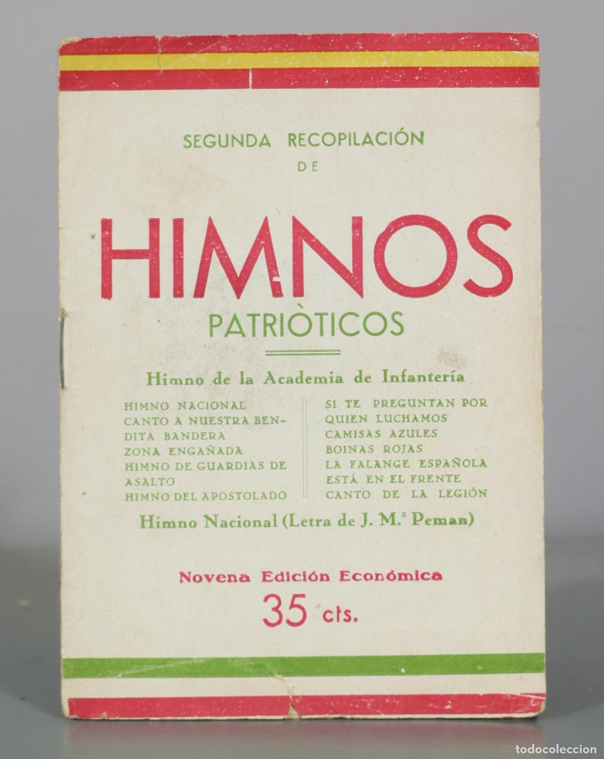 Libros de segunda mano: Segunda Recopilacion de Himnos Patrioticos