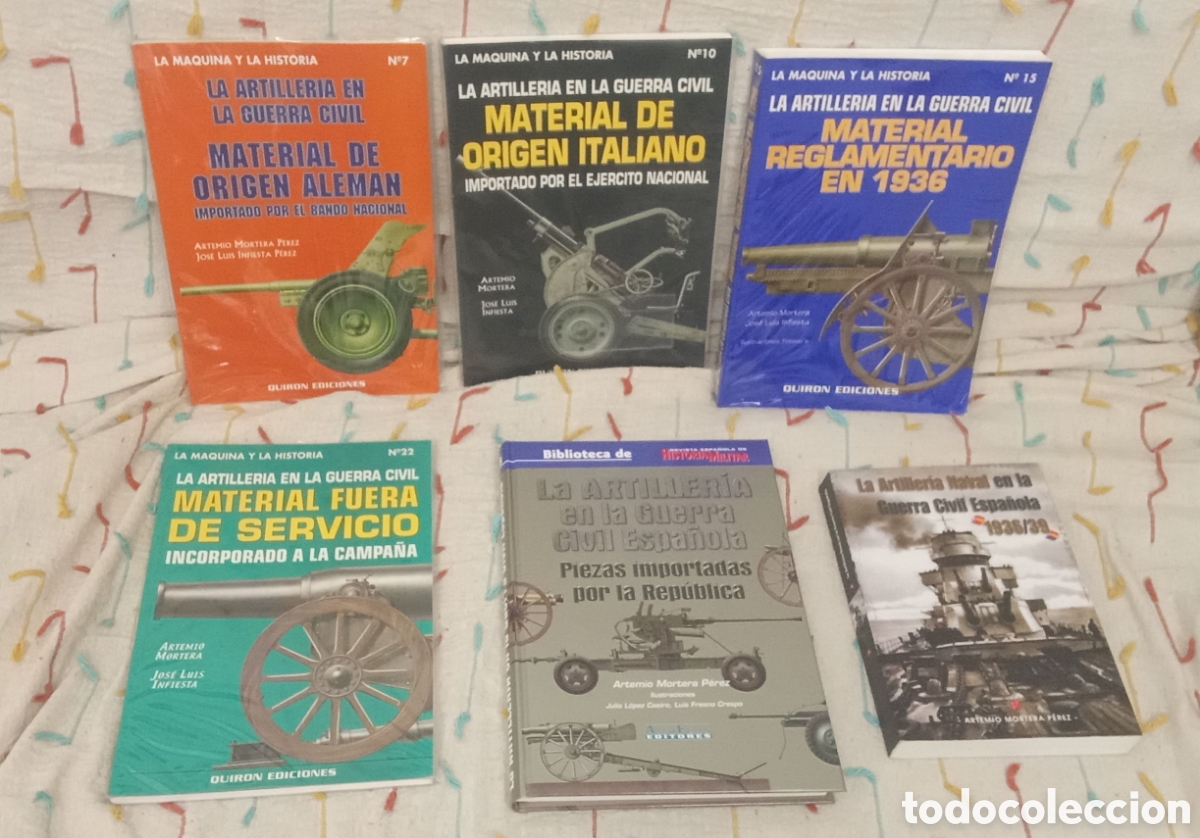 Libros de segunda mano: Guerra Civil. Lote 6 libros de Artiller&iacute;a. Colecci&oacute;n completa!!!