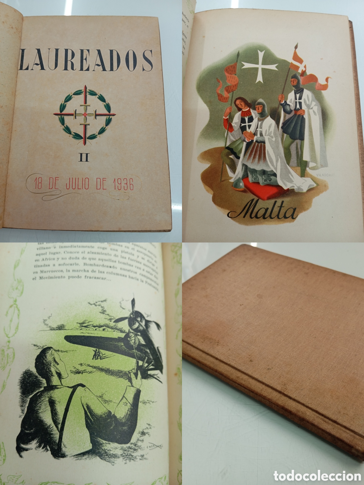 Libros de segunda mano: LAUREADOS 18 DE JULIO 1936 - 1939 VOL II 1940 ED CIGUE&Ntilde;A FERMINA BONILLA 1&ordf; EDICION ILUSTRACIONES