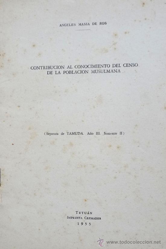 Gebrauchte B&uuml;cher: Contribuci&oacute;n al Conocimiento del Censo de la Poblaci&oacute;n Musulmana en Diversas localidades de Catalu&ntilde;a