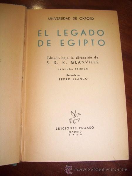 Libros de segunda mano: El LEGADO de Egipto - Foto 1