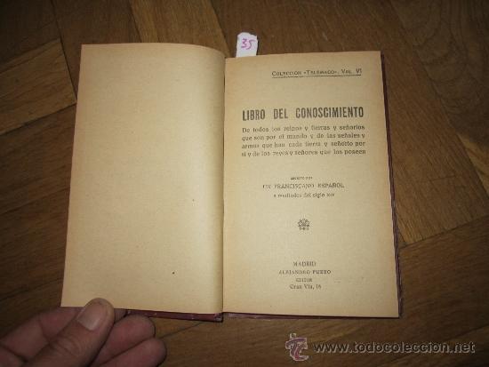 Second hand books: Libro del conoscimiento de todos los reinos y tierras y se&ntilde;orios que son por el mundo 158 pg. 16X10
