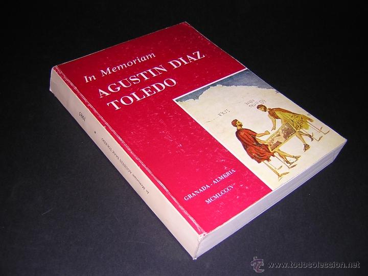 Libros de segunda mano: 1985 - IN MEMORIAM AGUSTIN DIAZ TOLEDO - ESPA&Ntilde;A ROMANA, HISTORIA ANTIGUA