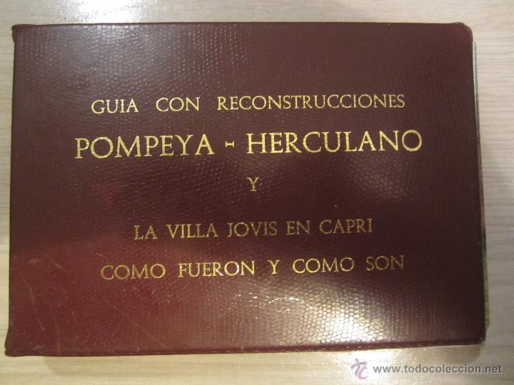 Libros de segunda mano: GUIA CON RECONSTRUCCIONES POMPEYA HERCULANO