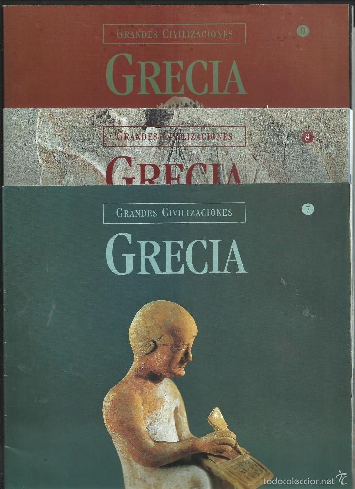 Libri di seconda mano: LOTE  3 FASCICULOS  GRANDES CIVILIZACIONES DEL DIARIO EL MUNDO. N&ordm; 7,8 Y 9 . GRECIA