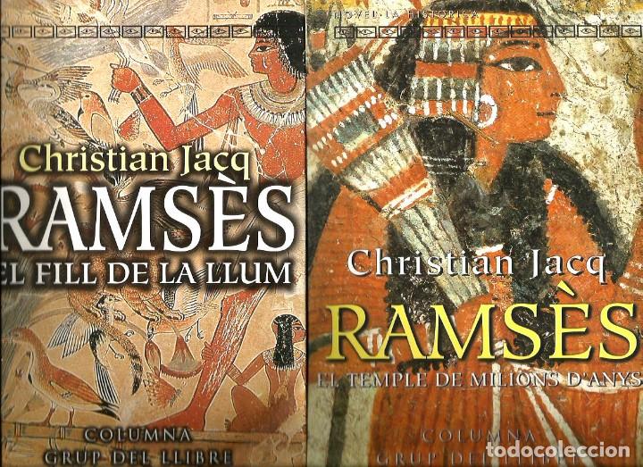 Livres d'occasion: 2 LLIBRES SOBRE EGIPTE I EL FARAO RAMSES : EL FILL DE LA LLUM + EL TEMPLE DE MILIONS D&acute;ANYS
