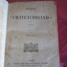 Libros de segunda mano: CHATEAUBRIAND LES MARTYRS 1863 TOMO 3 PARIS L111. Lote 118266215
