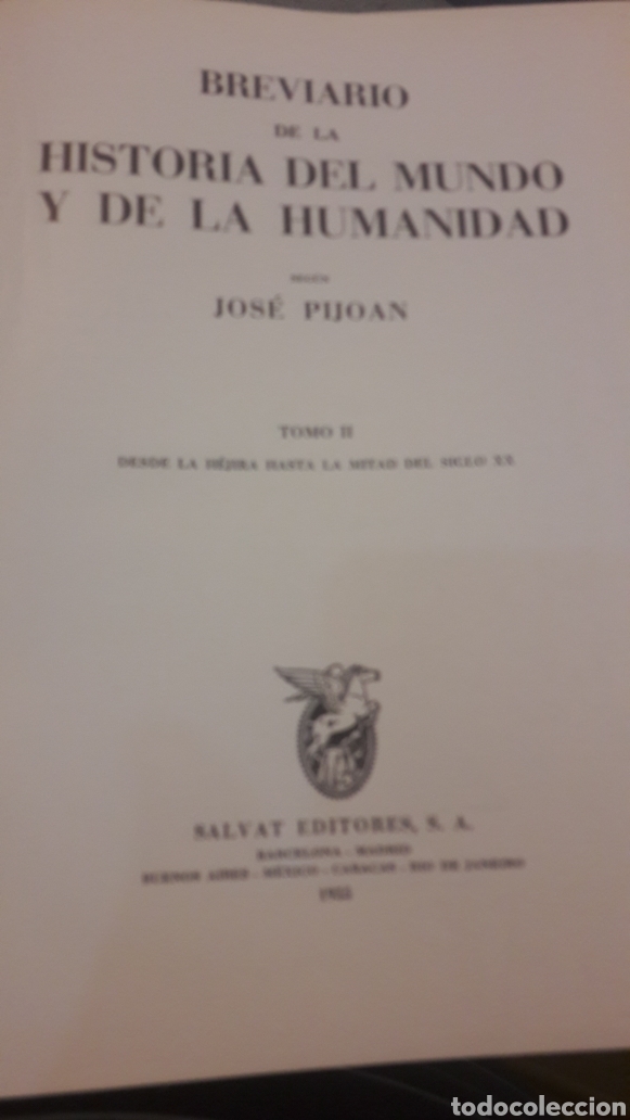 Libri di seconda mano: Historia mundo y la humanidad salvar 1955 JOS&Eacute; Pi&ntilde;&oacute;n dos tomos