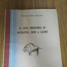 Libros de segunda mano: CACERES-LA CUEVA PREHISTORICA DE MALTRAVIESO, JUNTO A CACERES-AÑO 1958.