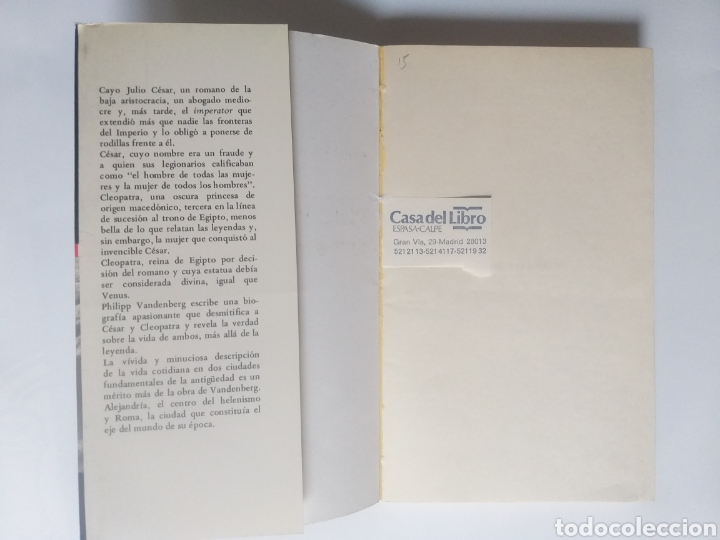 Libros de segunda mano: C&eacute;sar y Cleopatra . Philipp Vandenberg . - Foto 8