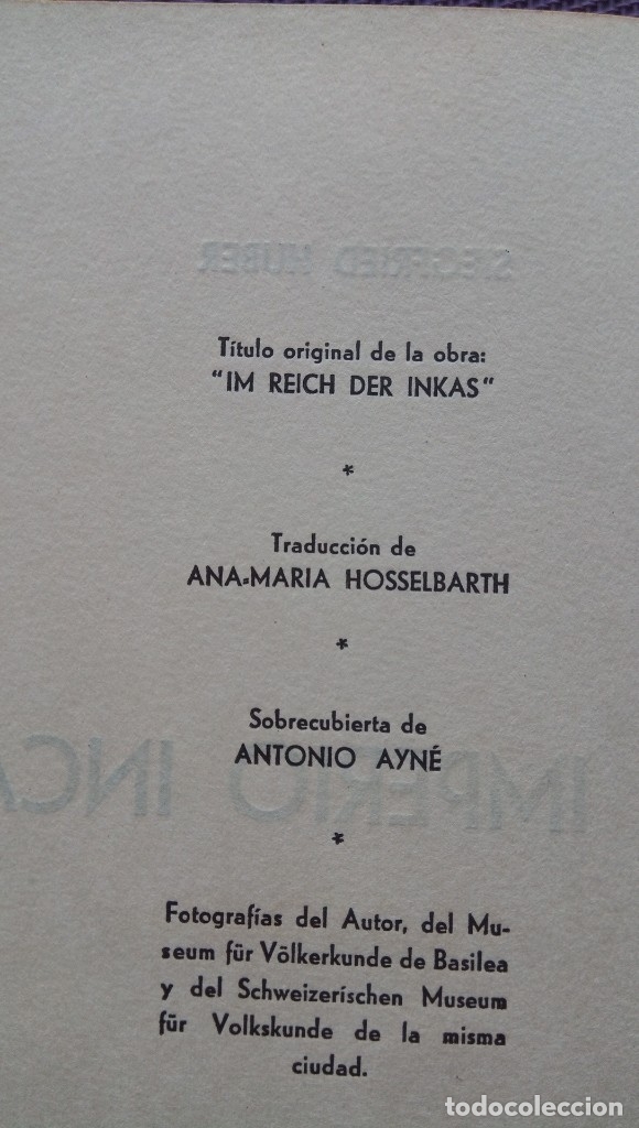 Libros de segunda mano: El imperio Inca Siegfried Huber - Foto 11
