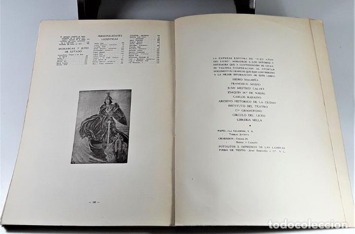 Libros de segunda mano: CIEN AÑOS DEL LICEO 1847-1947. VARIOS AUTORES. GRAF. LONDRES. BARCELONA. 1948. - Foto 8 - 198103758