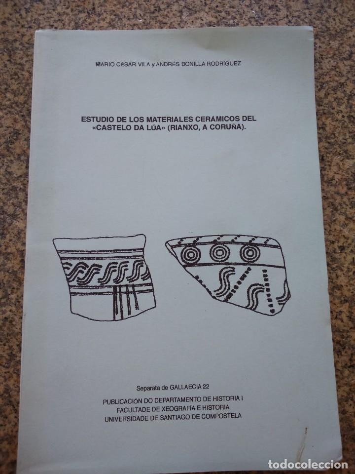 Libros de segunda mano: ESTUDIO DE LOS MATERIALES CERAMICOS DEL CASTELO DA LUA ( RIANXO, A CORU&Ntilde;A ) - Foto 1