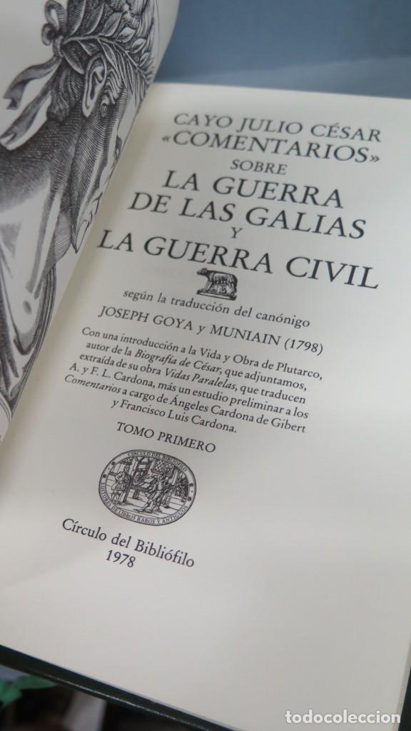 Libros de segunda mano: COMENTARIOS. JULIO CESAR. CIRCULO DEL BIBLIOFILO. 2 TOMOS - Foto 2