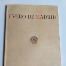 Libros de segunda mano: FUERO DE MADRID. AYUNTAMIENTO DE MADRID 1994. Lote 221526756