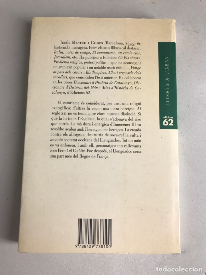 Libros de segunda mano: Els c&agrave;tars - Foto 2