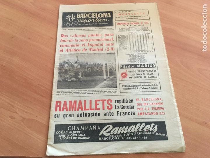 Libros de segunda mano: BARCELONA DEPORTIVA N&ordm; 434 21 MARZO 1955 ESPA&Ntilde;OL AT. MADRID FUTBOL CICLISMO OTROS DEPORTES (AB-3)