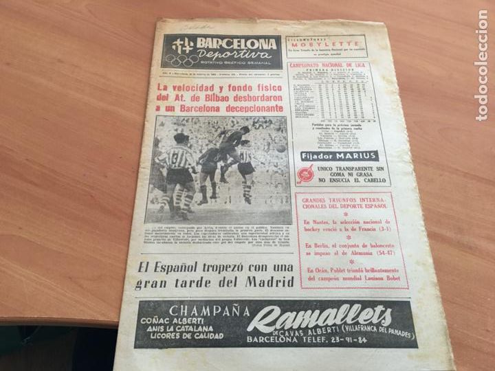 Libros de segunda mano: BARCELONA DEPORTIVA N&ordm; 431 28 FEBRERO 1955 BILBAO BARCELONA FUTBOL CICLISMO OTROS DEPORTES (AB-3)