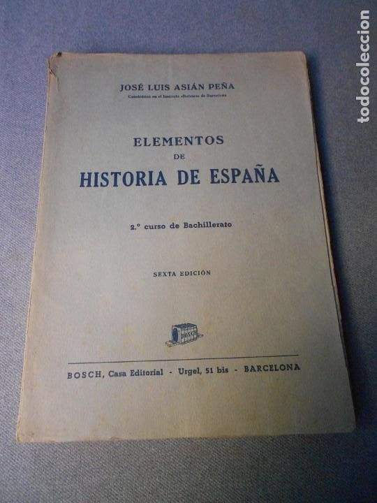 Libros de segunda mano: ELEMENTOS DE HISTORIA DE ESPA&Ntilde;A - Foto 1