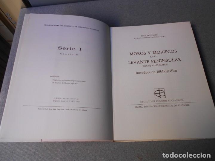 Libros de segunda mano: MOROS Y MORISCOS EN EL LEVANTE PENINSULAR - Foto 3