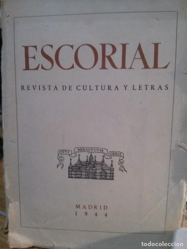 Libros de segunda mano: ESCORIAL REVISTA DE CULTURAL Y LETRAS.