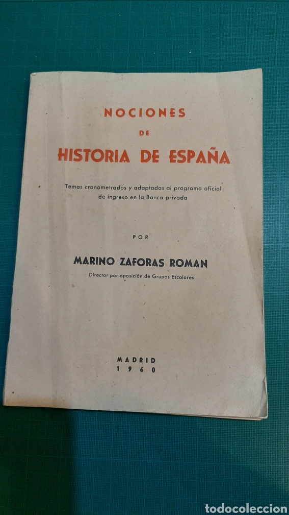 Libros de segunda mano: 1969 nociones de HISTORIA DE ESPA&Ntilde;A MARINO ZAFIRAS ROM&Aacute;N LIBRERIA O ALMAC&Eacute;N DO COLISEVM COLECCIONI