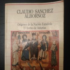 Libros de segunda mano: ORÍGENES DE LA NACIÓN ESPAÑOLA EL REINO DE ASTURIAS (C. SÁNCHEZ ALBORNOZ). Lote 239414815