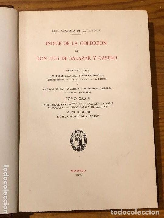 Second hand books: &Iacute;ndice de la Colecci&oacute;n de Don Luis de Salazar y Castro. Tomo XXXIX. Madrid 1967