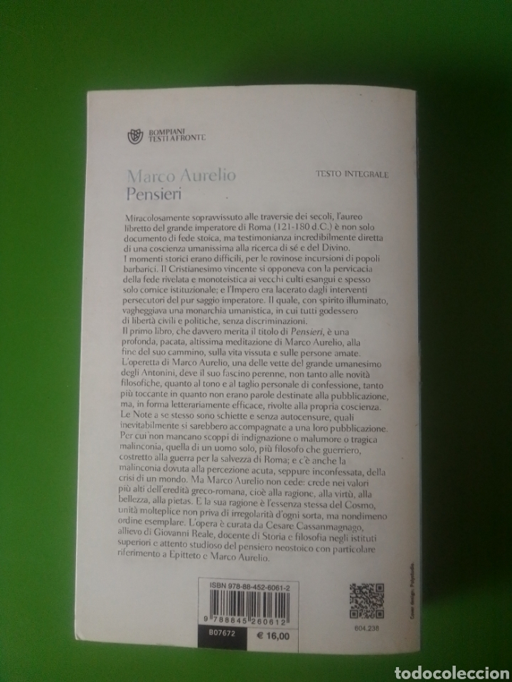 marco aurelio pensieri en italiano - Buy Used books about philosophy on  todocoleccion