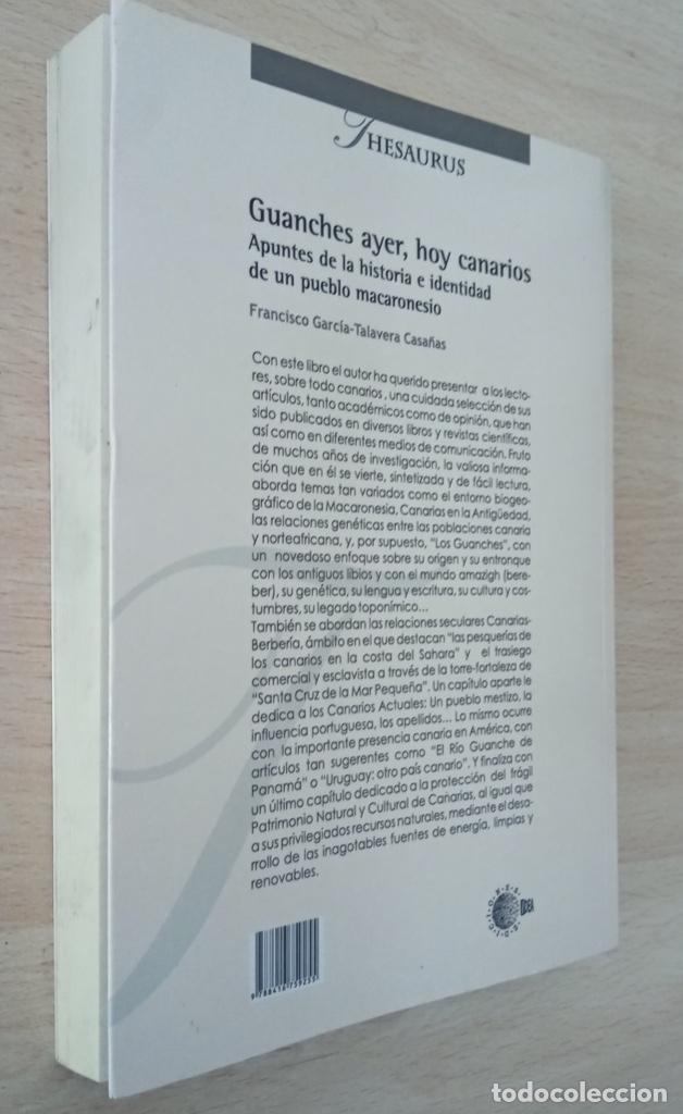 Libros de segunda mano: Guanches ayer, hoy canarios Francisco García - Talavera Casañas Thesaurus - Foto 4 - 277302158