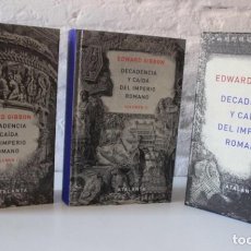 Libri di seconda mano: DECADENCIA Y CAÍDA DEL IMPERIO ROMANO - EDWARD GIBBON - EDITORIAL ATALANTA - OBRA COMPLETA HISTORIA. Lote 308273513