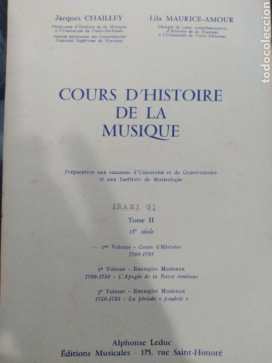 Gebrauchte B&uuml;cher: Curso de historia de la m&uacute;sica tomo 2, 1700 1791