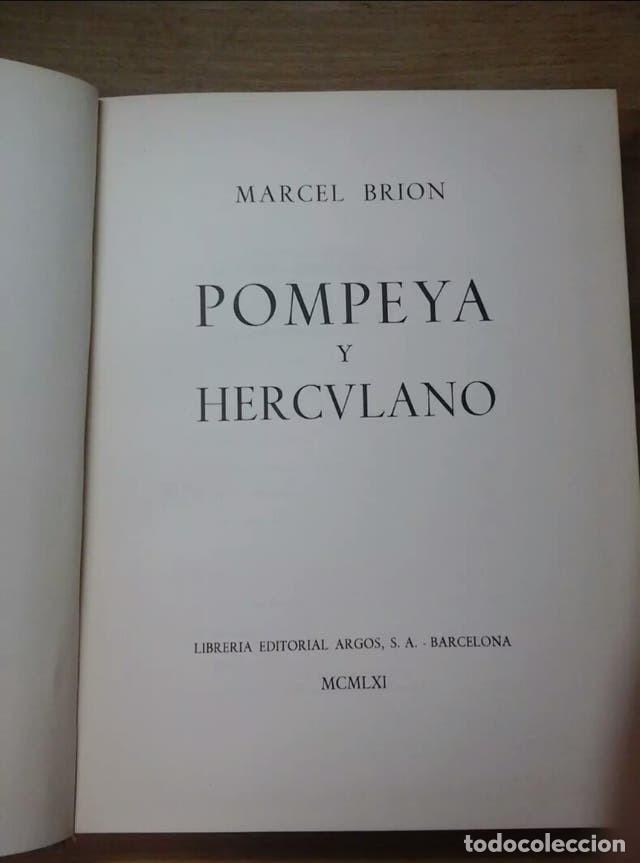 Libros de segunda mano: POMPEYA Y HERCULANO - MARCEL BRION. - Foto 2
