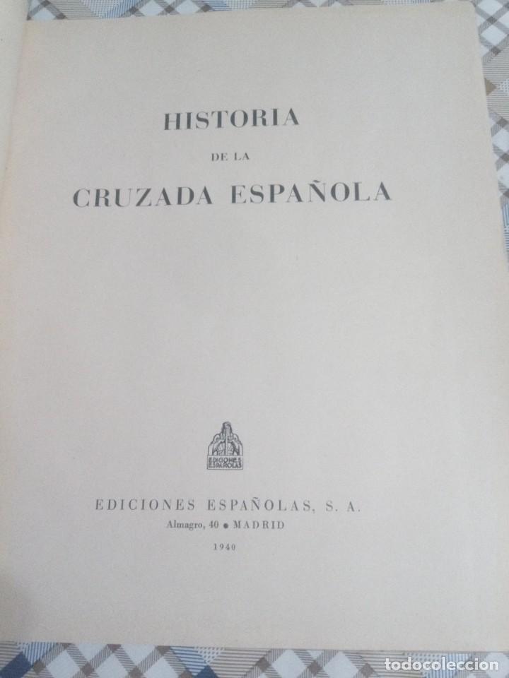 Libros de segunda mano: Libro antiguo de la cruzada espa&ntilde;ola - Foto 2
