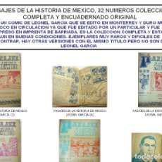 Libros de segunda mano: COMPILACION DE COMIC PASAJES DE LA HISTORIA MEXICO LEONEL GARCIA 1958 RARISIMO. MMFL. Lote 308333688