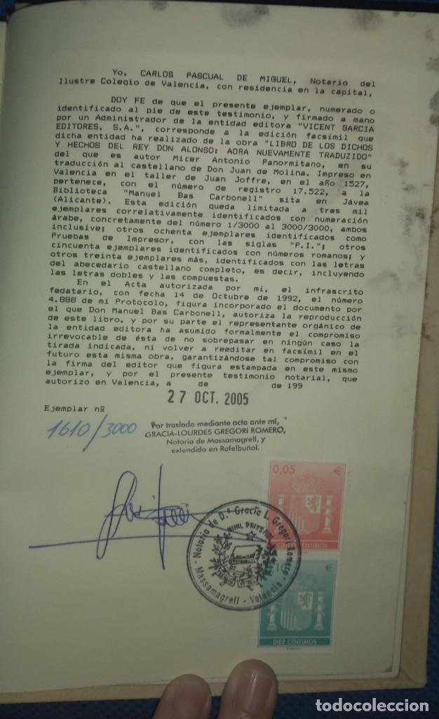 Libros de segunda mano: LIBRO DE LOS DICHOS Y HECHOS DEL REY DON ALONSO (facsimil) - Foto 4