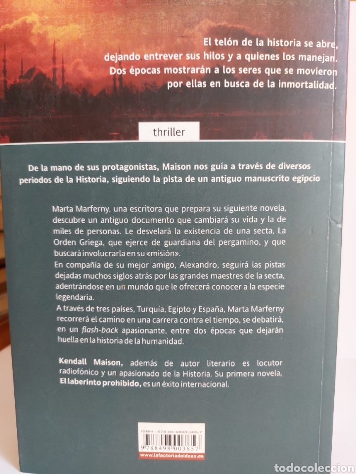 Libros de segunda mano: El protocolo griego de Kendall Maison - Foto 2