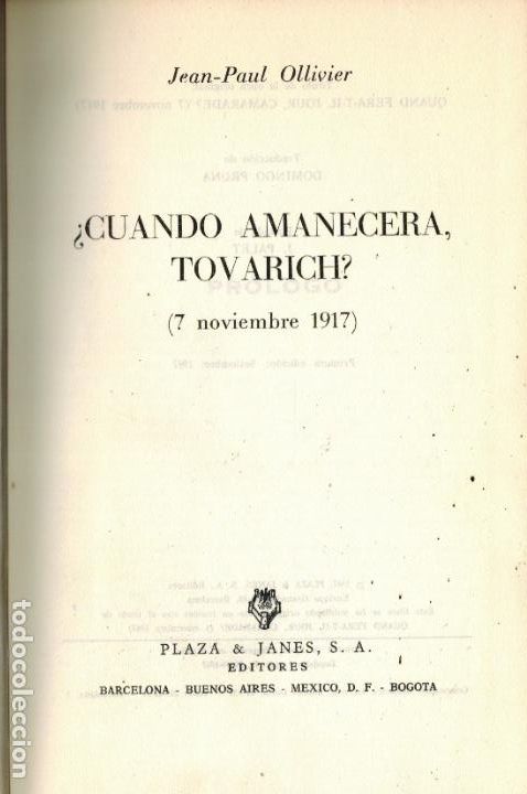 Libros de segunda mano: &iquest; CUANDO AMANECER&Aacute; TOVARICH ? - Foto 1