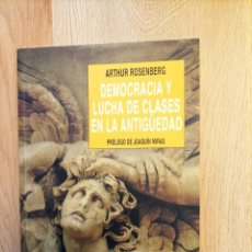 Libros de segunda mano: DEMOCRACIA Y LUCHA DE CLASES EN LA ANTIGUEDAD, ARTHUR ROSENBERG TAPA BLANDAA. Lote 341169953