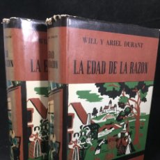 Libros de segunda mano: LA EDAD DE LA RAZON. WILL Y ARIEL DURANT EDITORIAL SUDAMERICANA. 2 VOLÚMENES. 1964. Lote 343586958